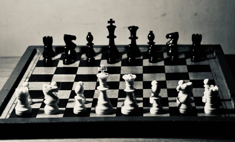 a chess board with a chessboard