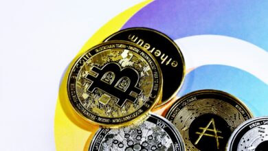 a pile of bitcoins sitting on top of each other