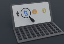 a computer keyboard with a magnifying glass on top of it