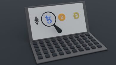 a computer keyboard with a magnifying glass on top of it