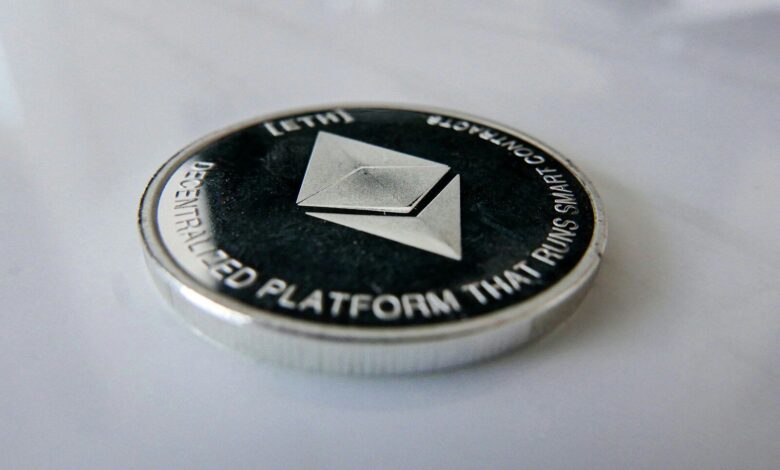 a close up of a coin on a table